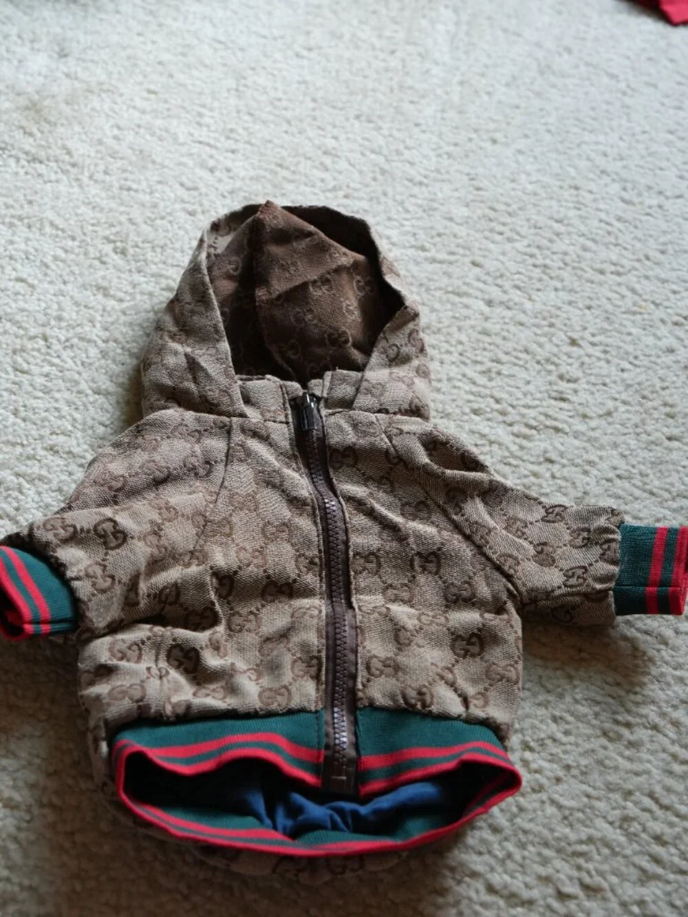 Pawcci Dolce Luxury Dog Jacket With Hood Size Medium